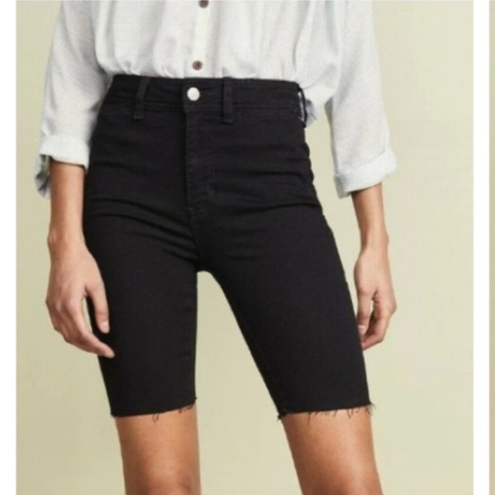 Free People Charcoal Denim Shorts